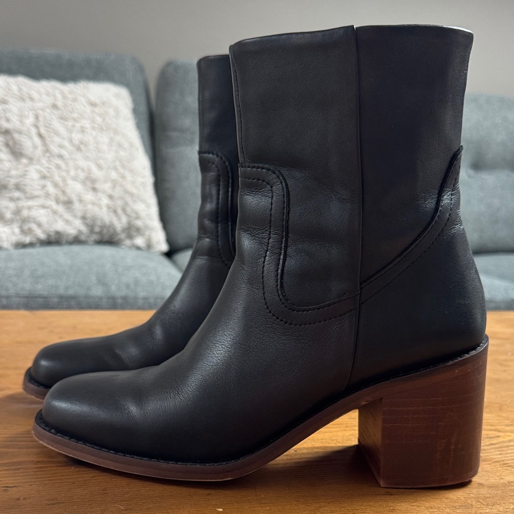 Portland Leather Goods PATINA black leather boots Oslo Oslito 7.5 made in Mexico
